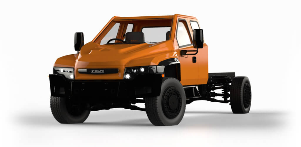 Zeus Right-Hand-Drive Z-19 Electric Work Truck Chassis