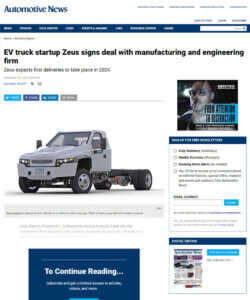 Zeus Featured in Automotive News